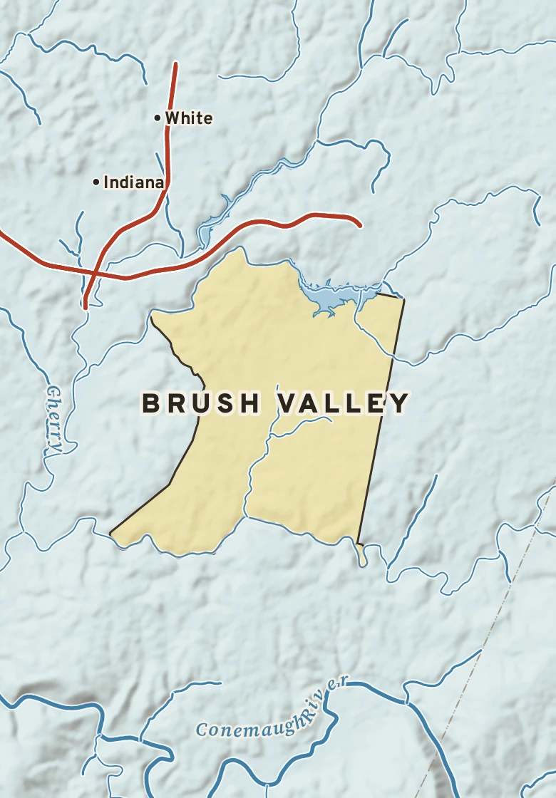 Atlas plate of Brush Valley, Pennsylvania.