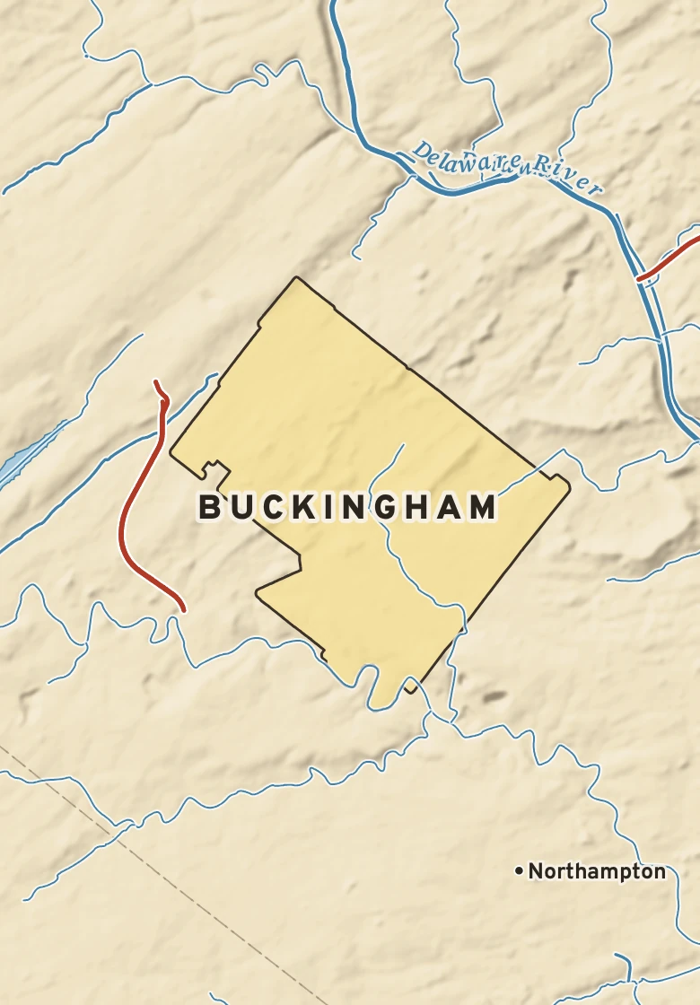Atlas plate of Buckingham, Pennsylvania.