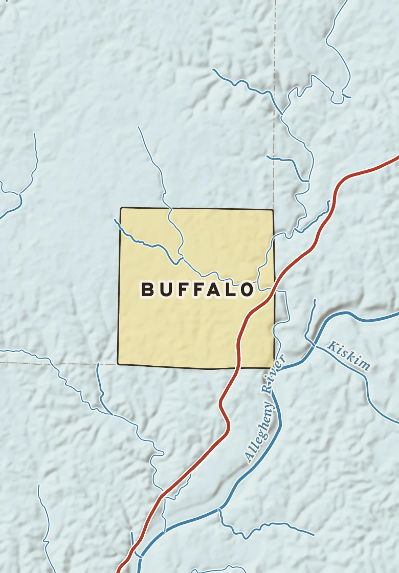 Atlas plate of Buffalo, Pennsylvania.