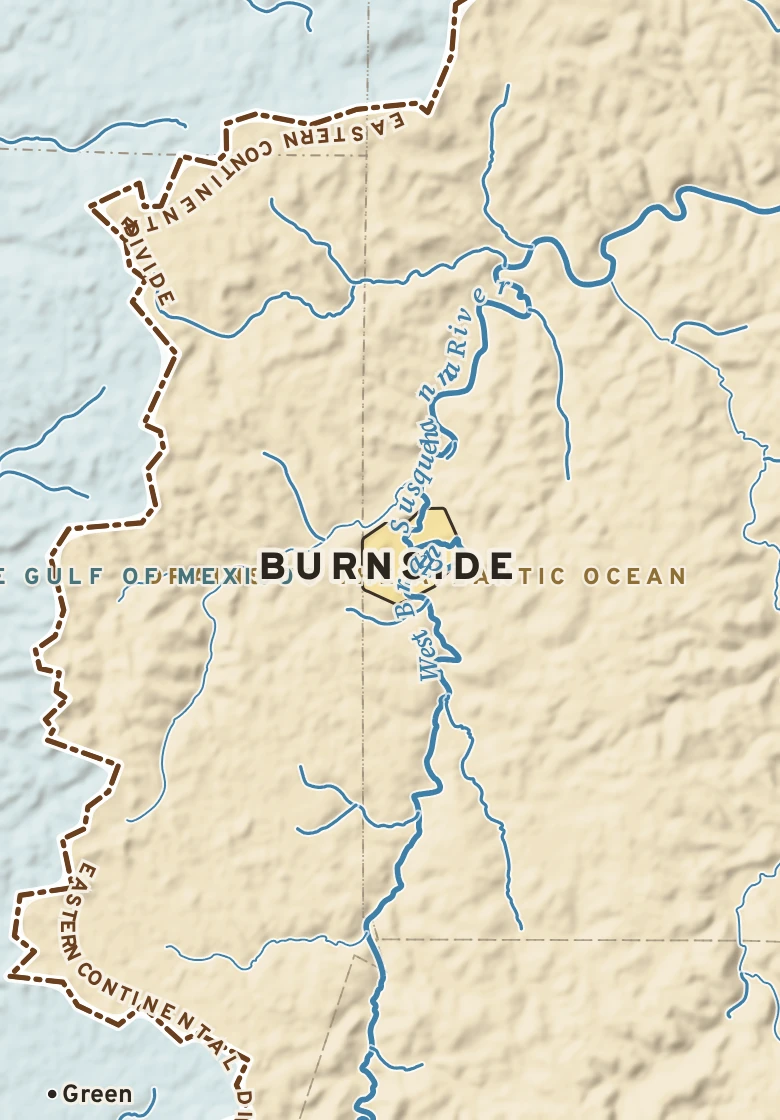Atlas plate of Burnside, Pennsylvania.