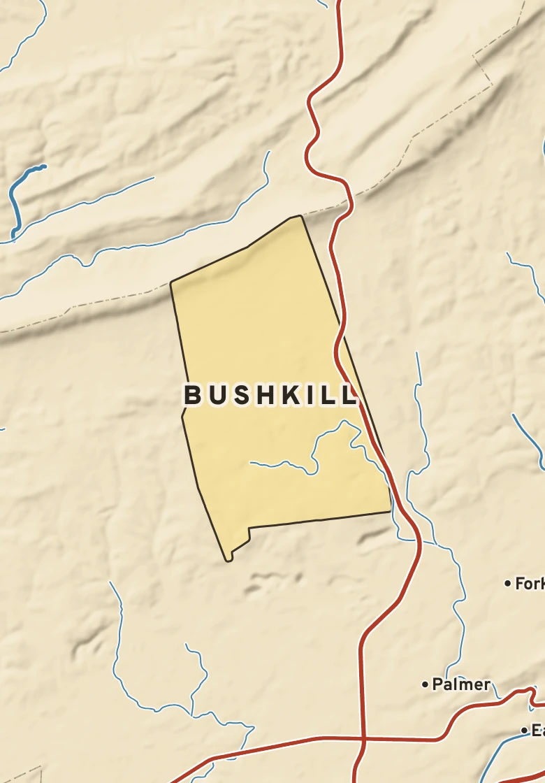 Atlas plate of Bushkill, Pennsylvania.
