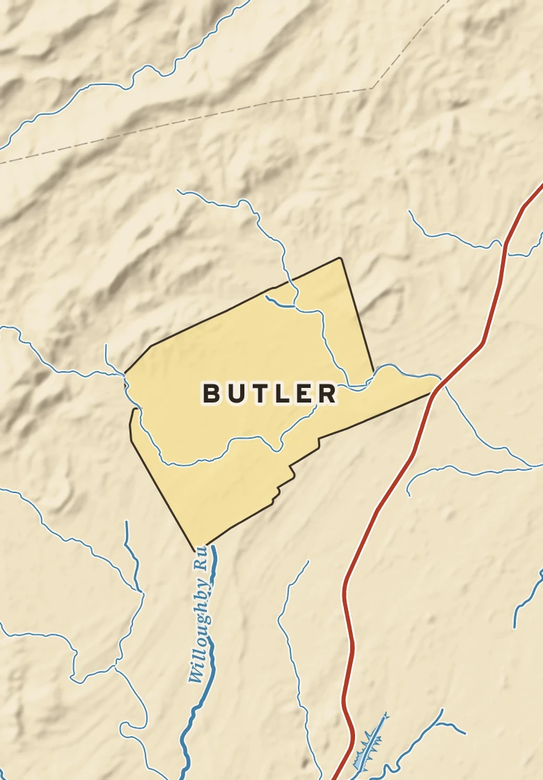 Atlas plate of Butler, Pennsylvania.