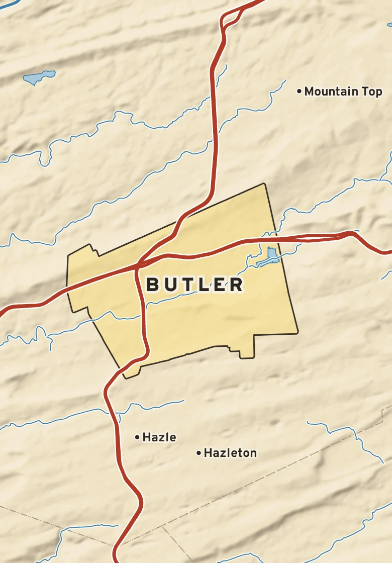 Atlas plate of Butler, Pennsylvania.