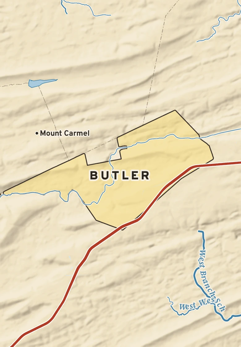 Atlas plate of Butler, Pennsylvania.