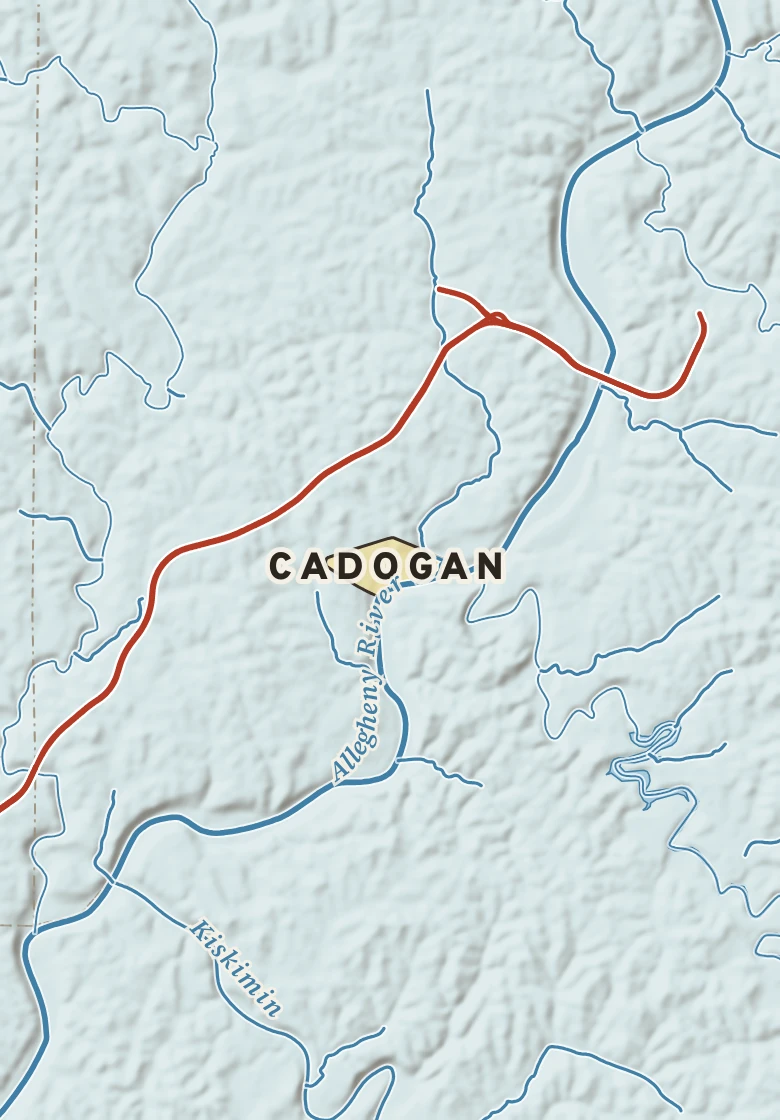 Atlas plate of Cadogan, Pennsylvania.