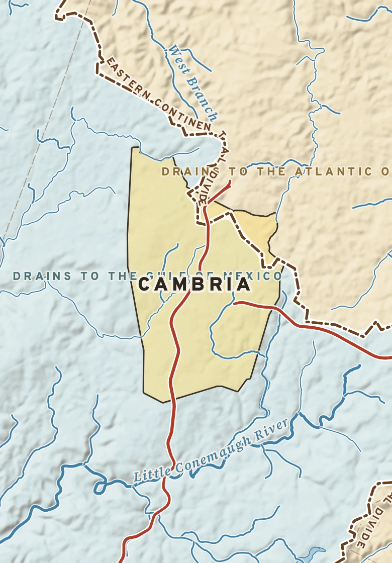 Atlas plate of Cambria, Pennsylvania.