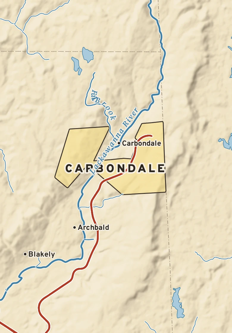 Atlas plate of Carbondale, Pennsylvania.