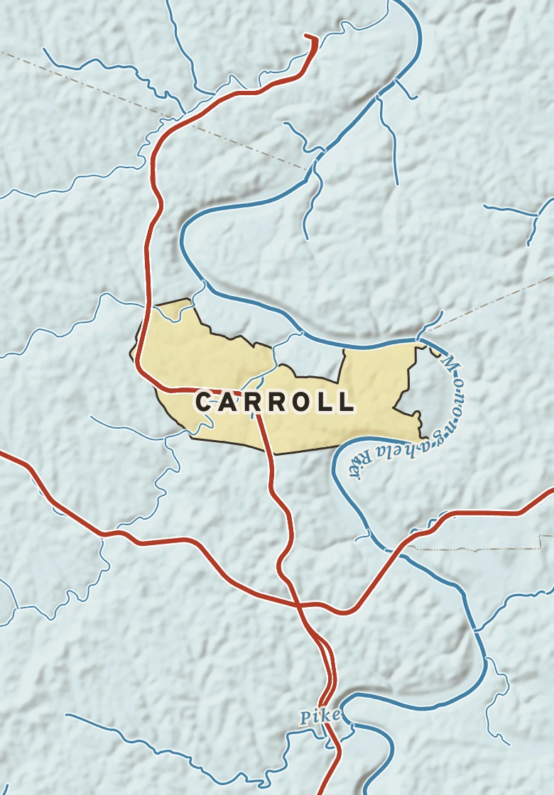 Atlas plate of Carroll, Pennsylvania.