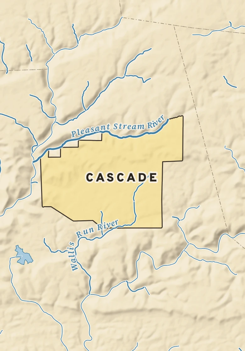 Atlas plate of Cascade, Pennsylvania.