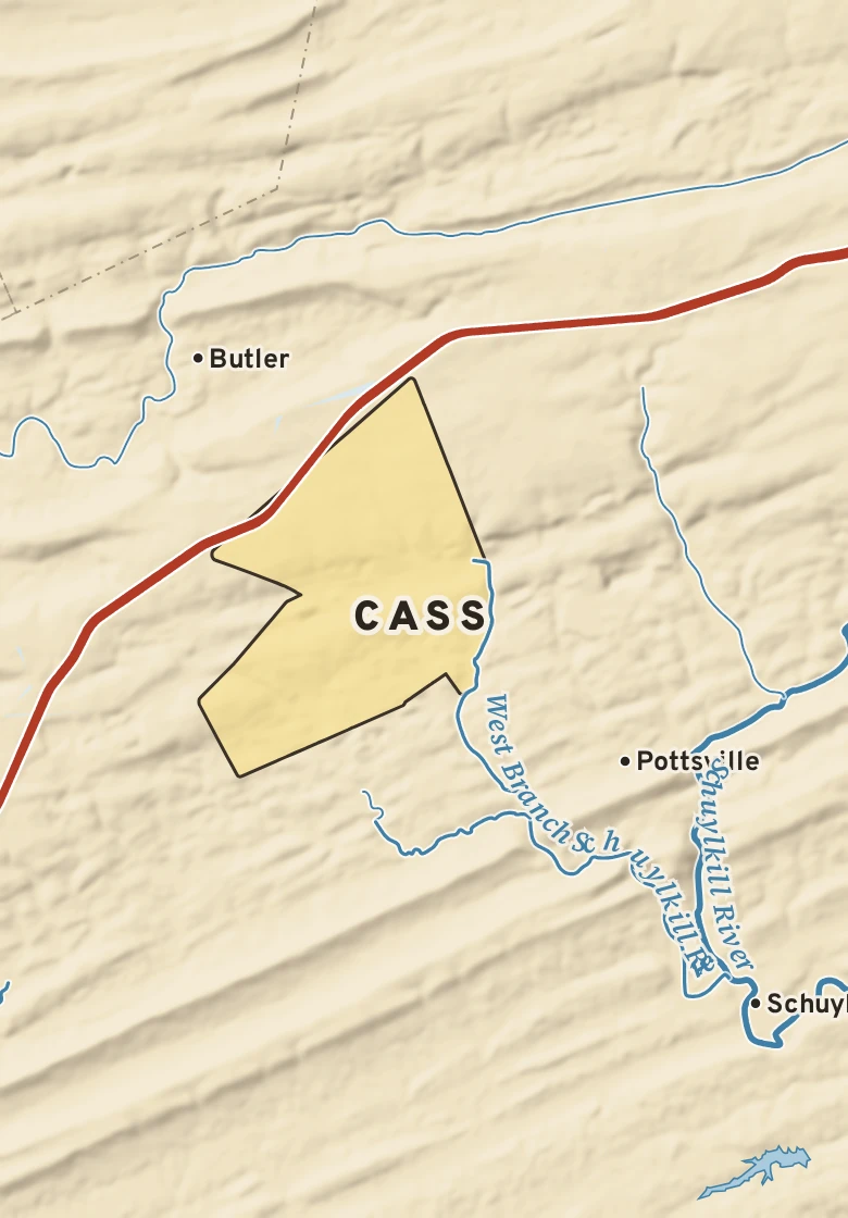 Atlas plate of Cass, Pennsylvania.