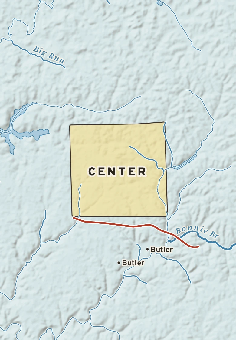 Atlas plate of Center, Pennsylvania.
