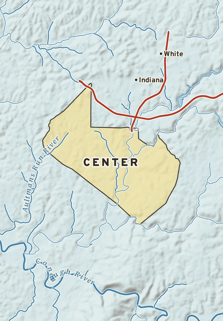 Atlas plate of Center, Pennsylvania.