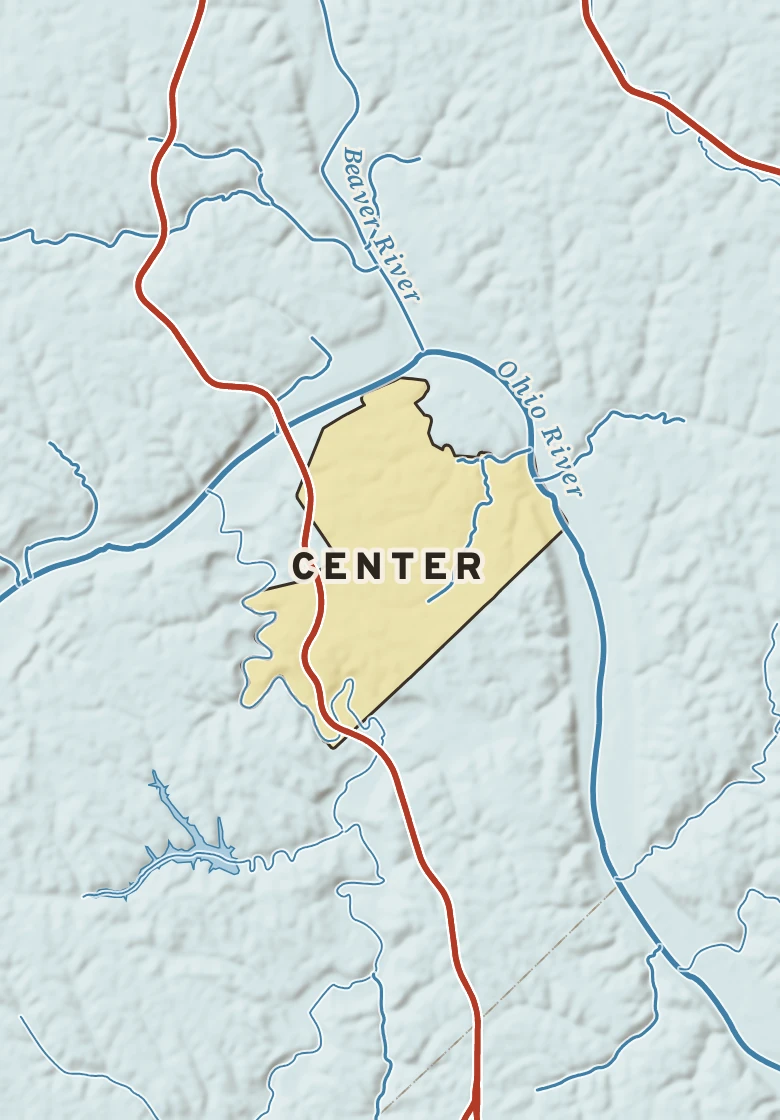 Atlas plate of Center, Pennsylvania.
