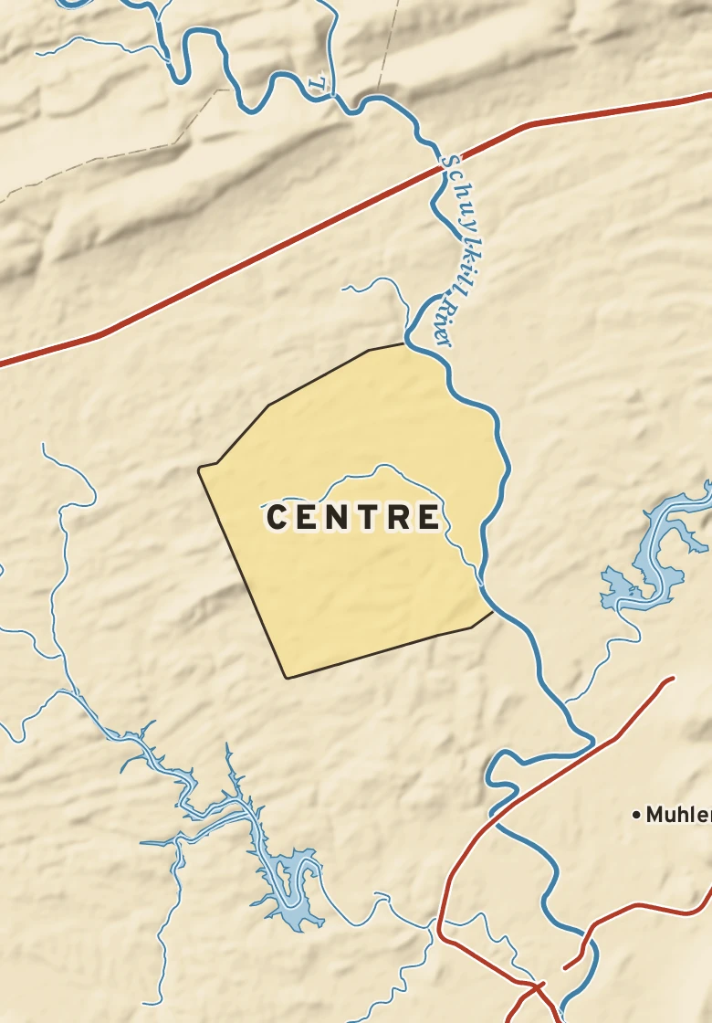 Atlas plate of Centre, Pennsylvania.