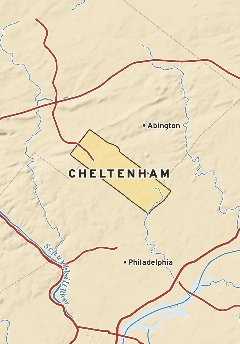 Atlas plate of Cheltenham, Pennsylvania.