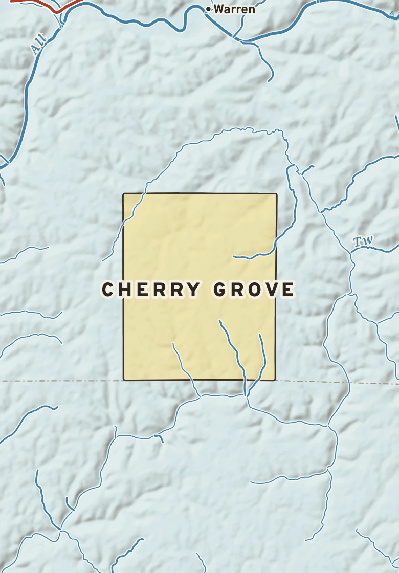 Atlas plate of Cherry Grove, Pennsylvania.
