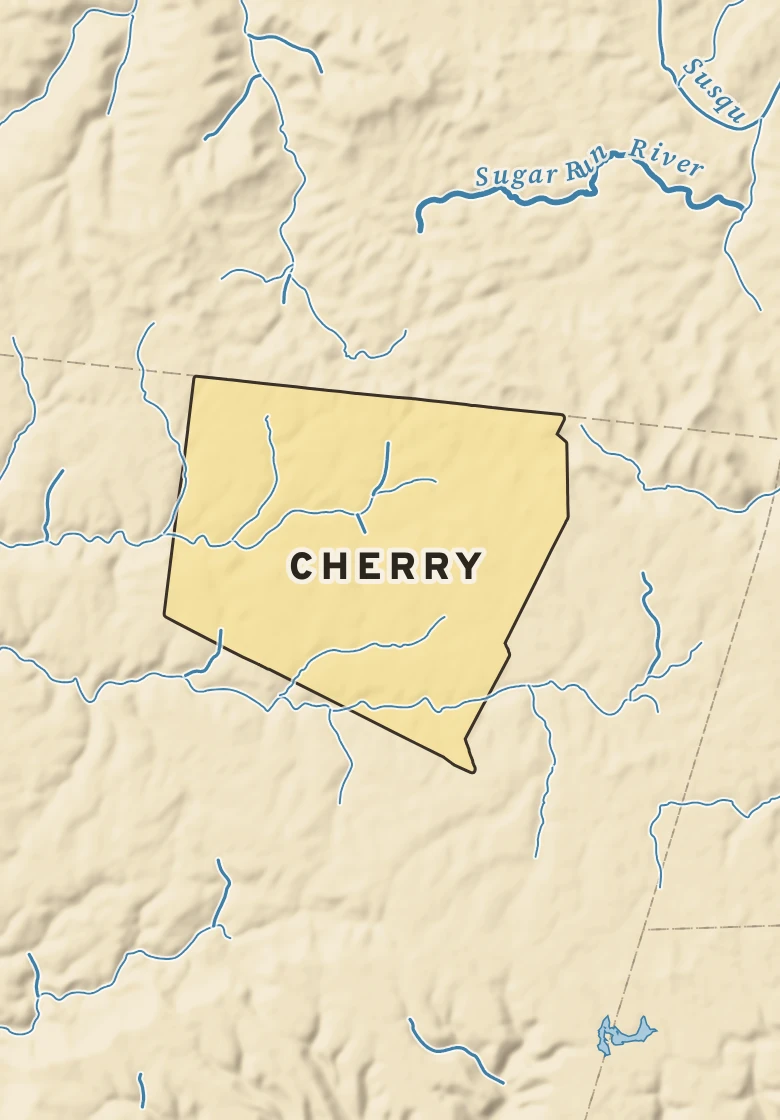 Atlas plate of Cherry, Pennsylvania.