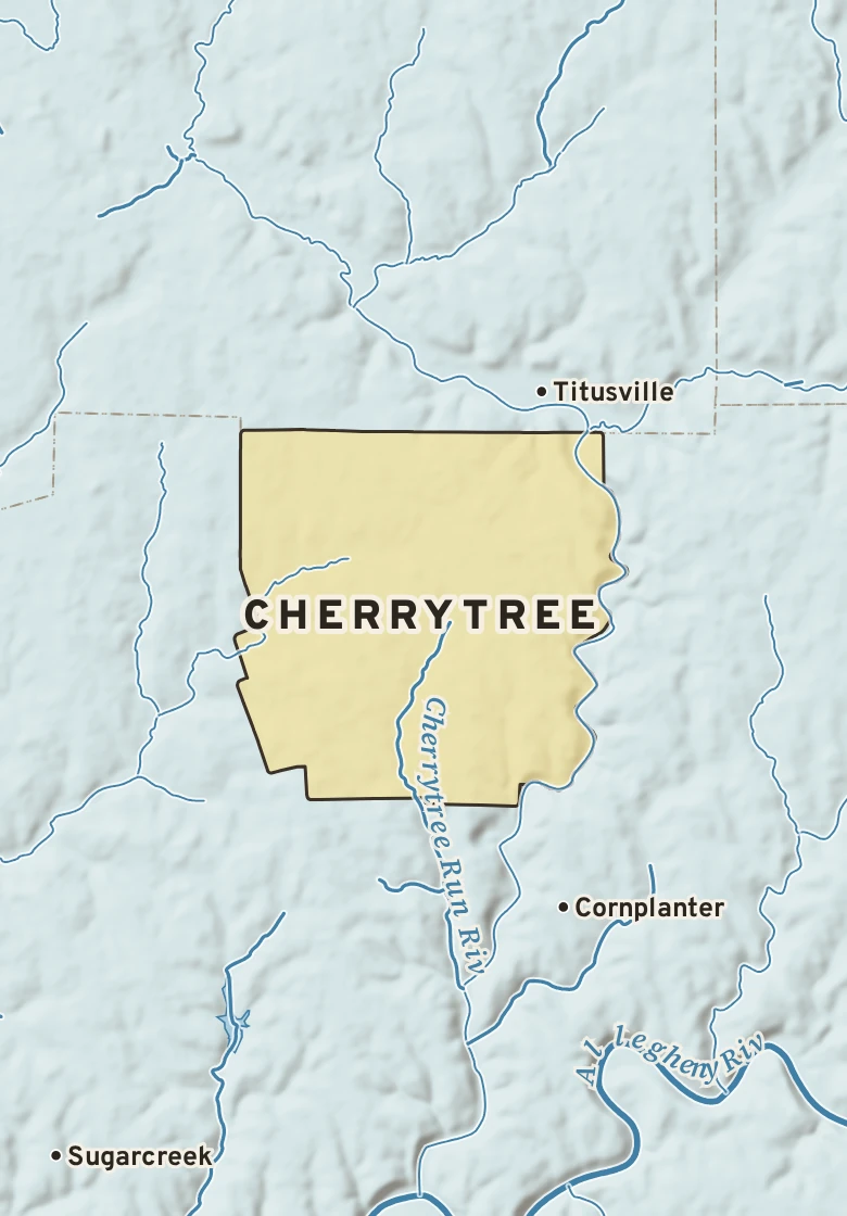 Atlas plate of Cherrytree, Pennsylvania.