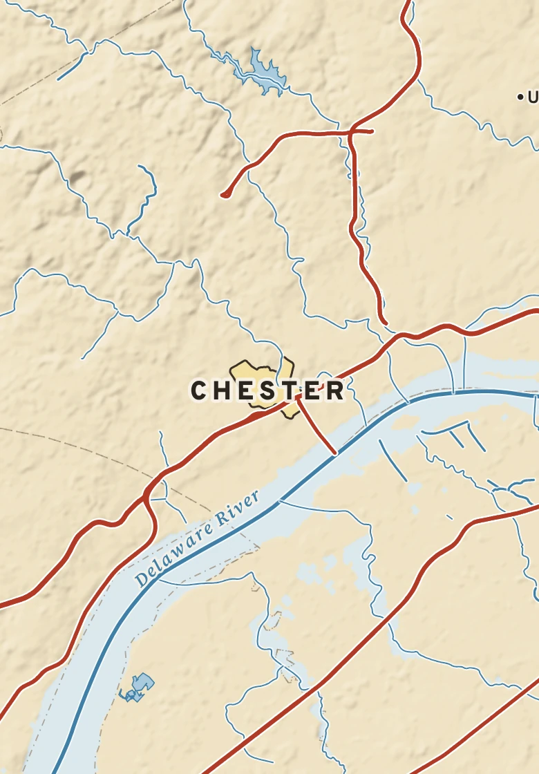 Atlas plate of Chester, Pennsylvania.
