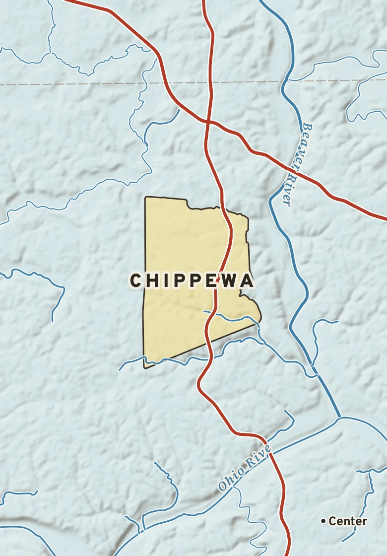 Atlas plate of Chippewa, Pennsylvania.