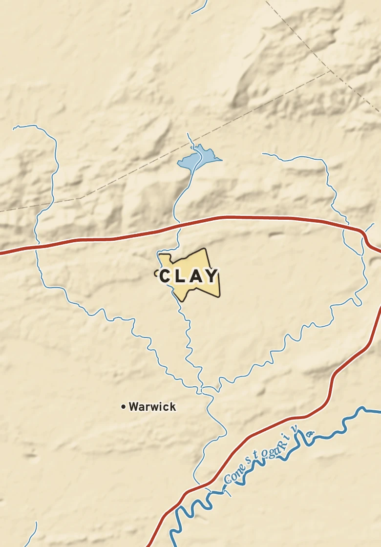 Atlas plate of Clay, Pennsylvania.