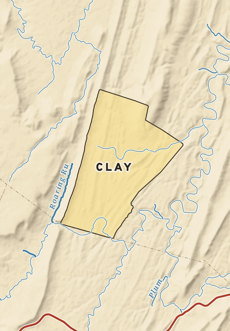 Atlas plate of Clay, Pennsylvania.