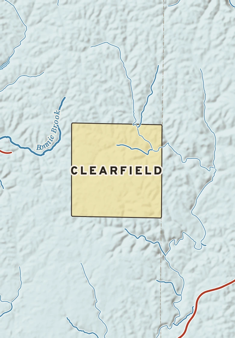 Atlas plate of Clearfield, Pennsylvania.