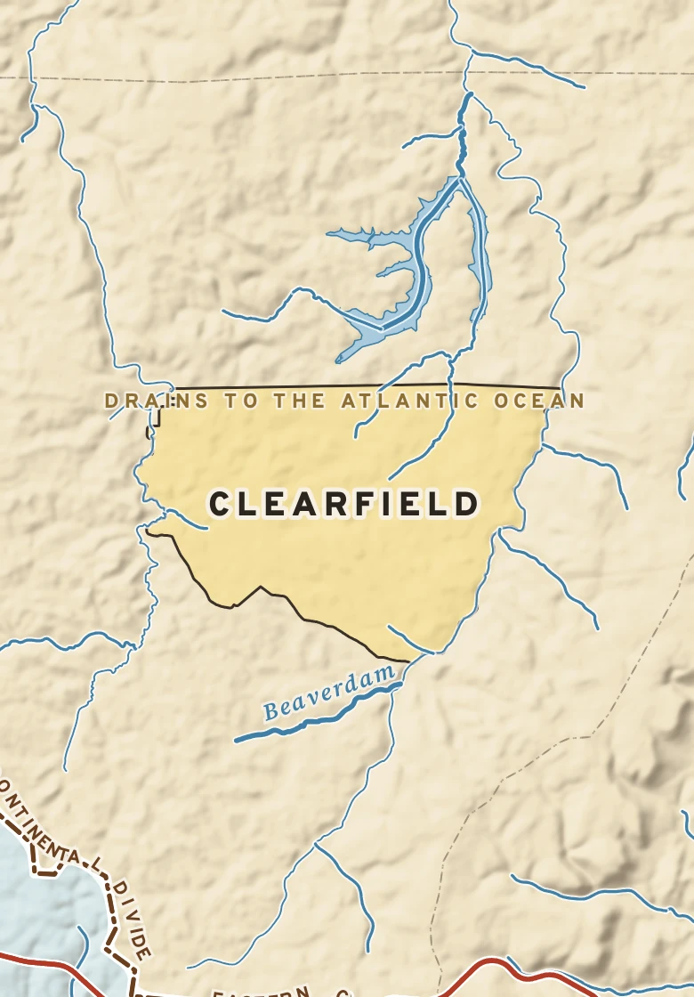 Atlas plate of Clearfield, Pennsylvania.