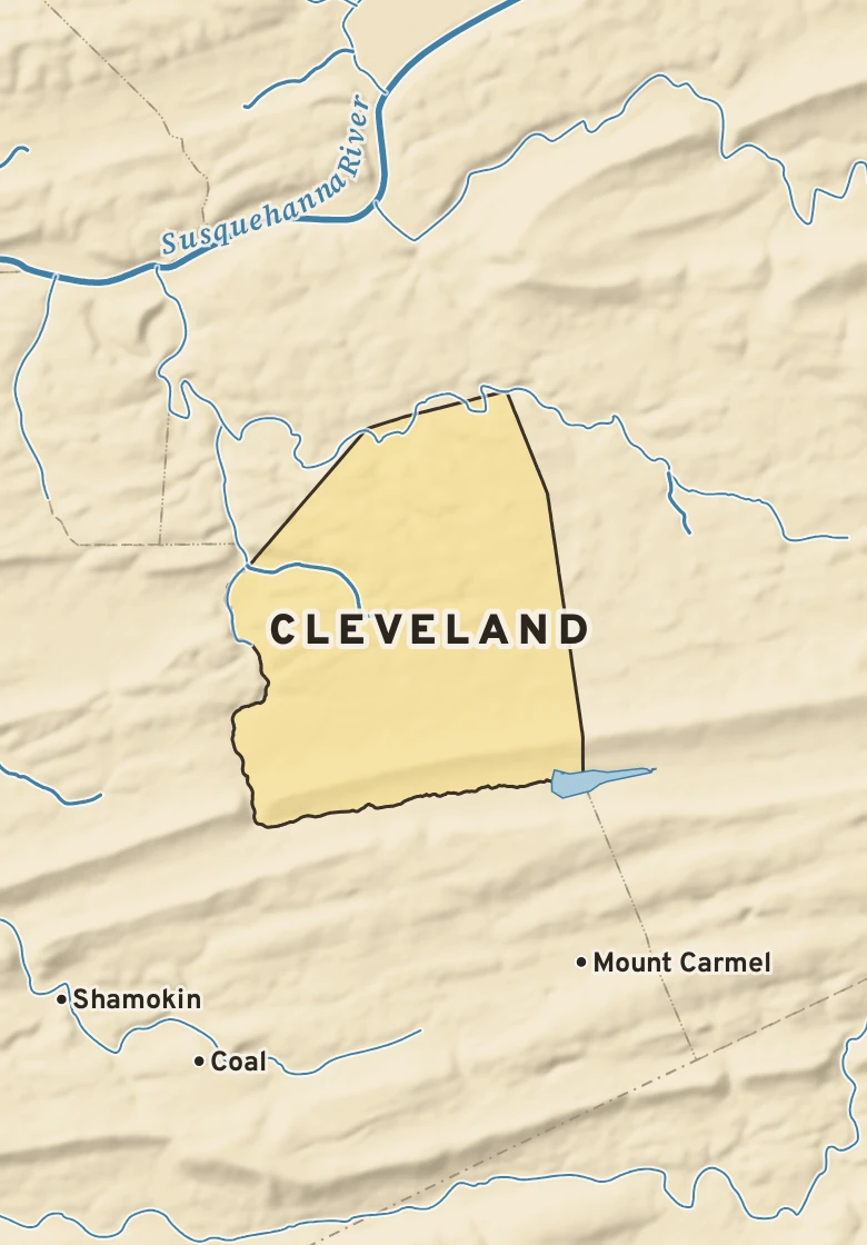 Atlas plate of Cleveland, Pennsylvania.