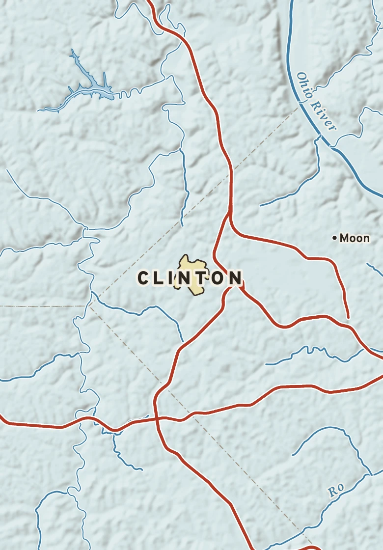 Atlas plate of Clinton, Pennsylvania.