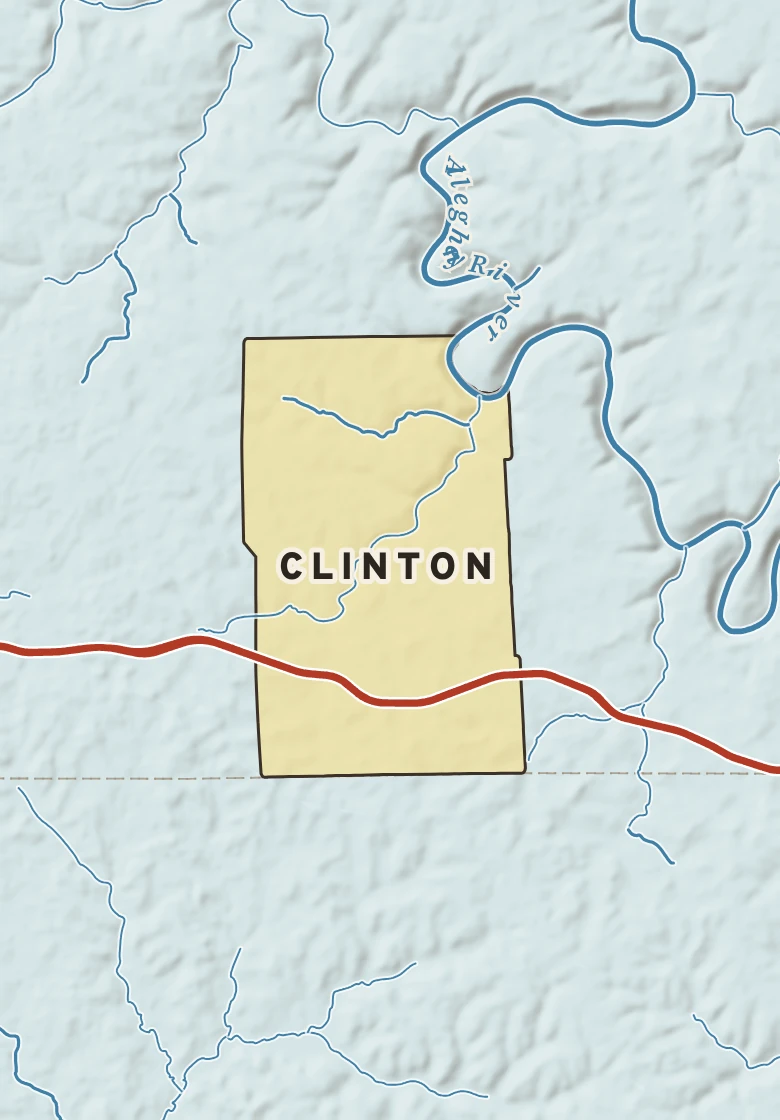 Atlas plate of Clinton, Pennsylvania.