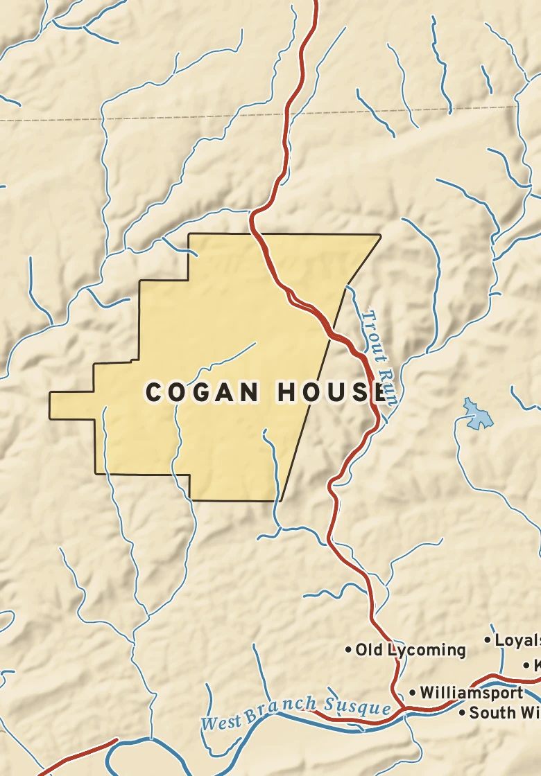 Atlas plate of Cogan House, Pennsylvania.