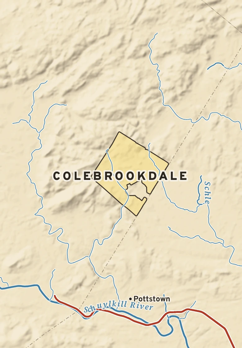 Atlas plate of Colebrookdale, Pennsylvania.
