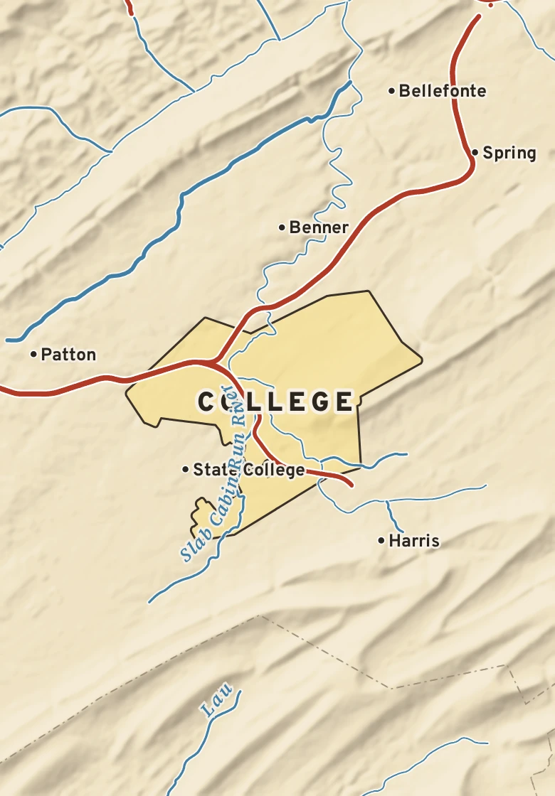 Atlas plate of College, Pennsylvania.