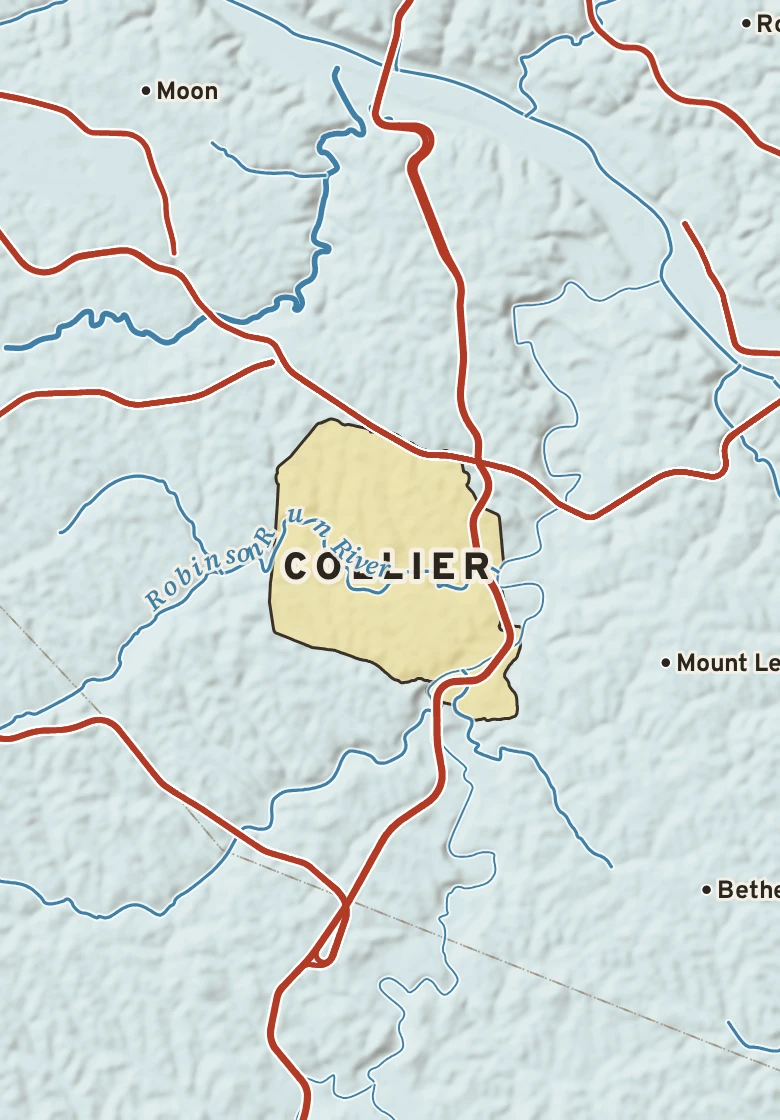 Atlas plate of Collier, Pennsylvania.