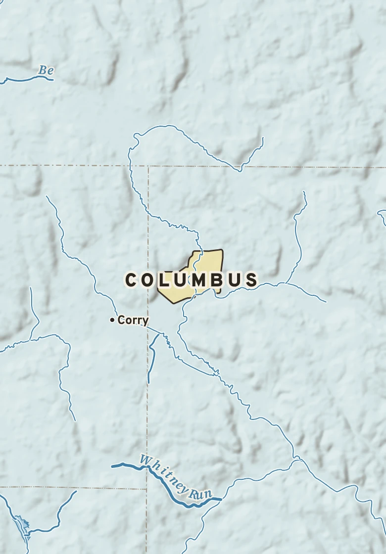 Atlas plate of Columbus, Pennsylvania.