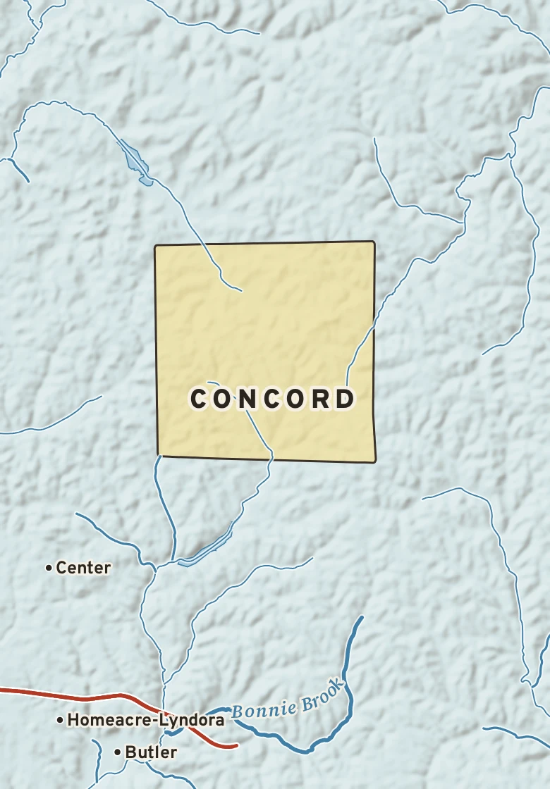 Atlas plate of Concord, Pennsylvania.