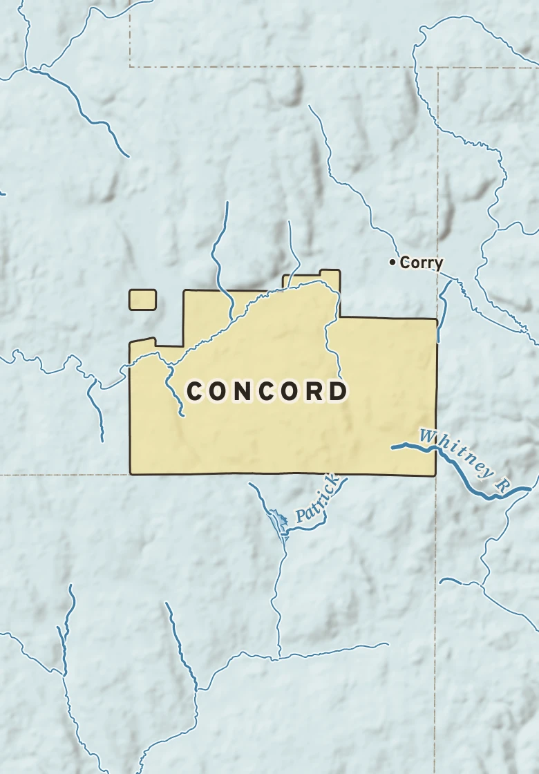 Atlas plate of Concord, Pennsylvania.