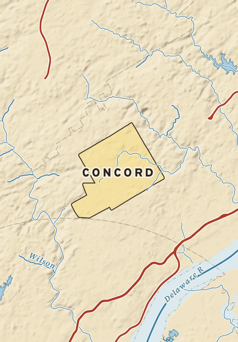 Atlas plate of Concord, Pennsylvania.