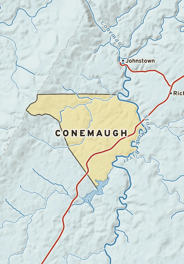 Atlas plate of Conemaugh, Pennsylvania.