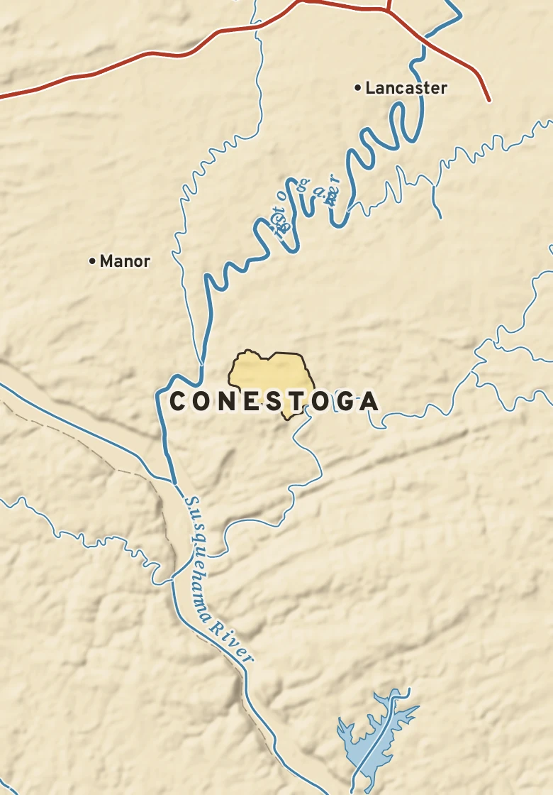 Atlas plate of Conestoga, Pennsylvania.