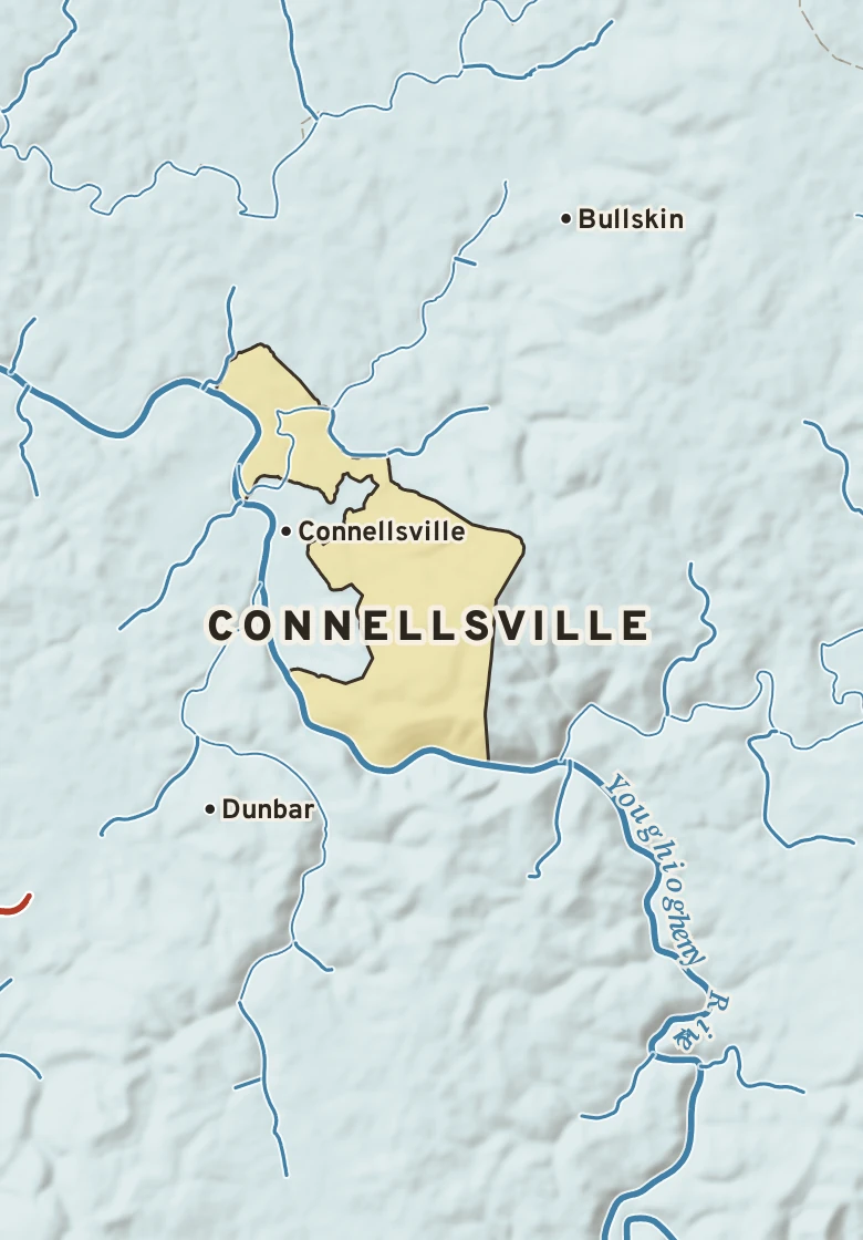 Atlas plate of Connellsville, Pennsylvania.