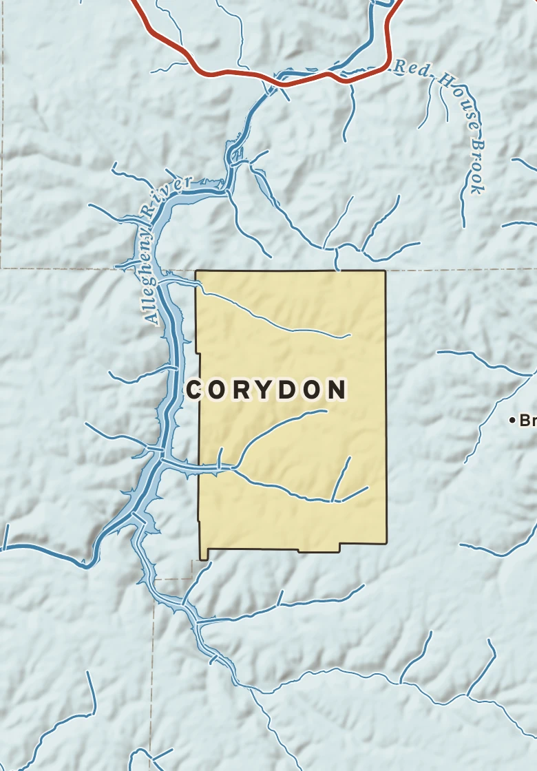 Atlas plate of Corydon, Pennsylvania.