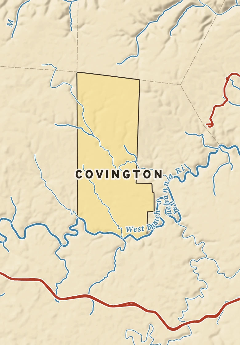 Atlas plate of Covington, Pennsylvania.