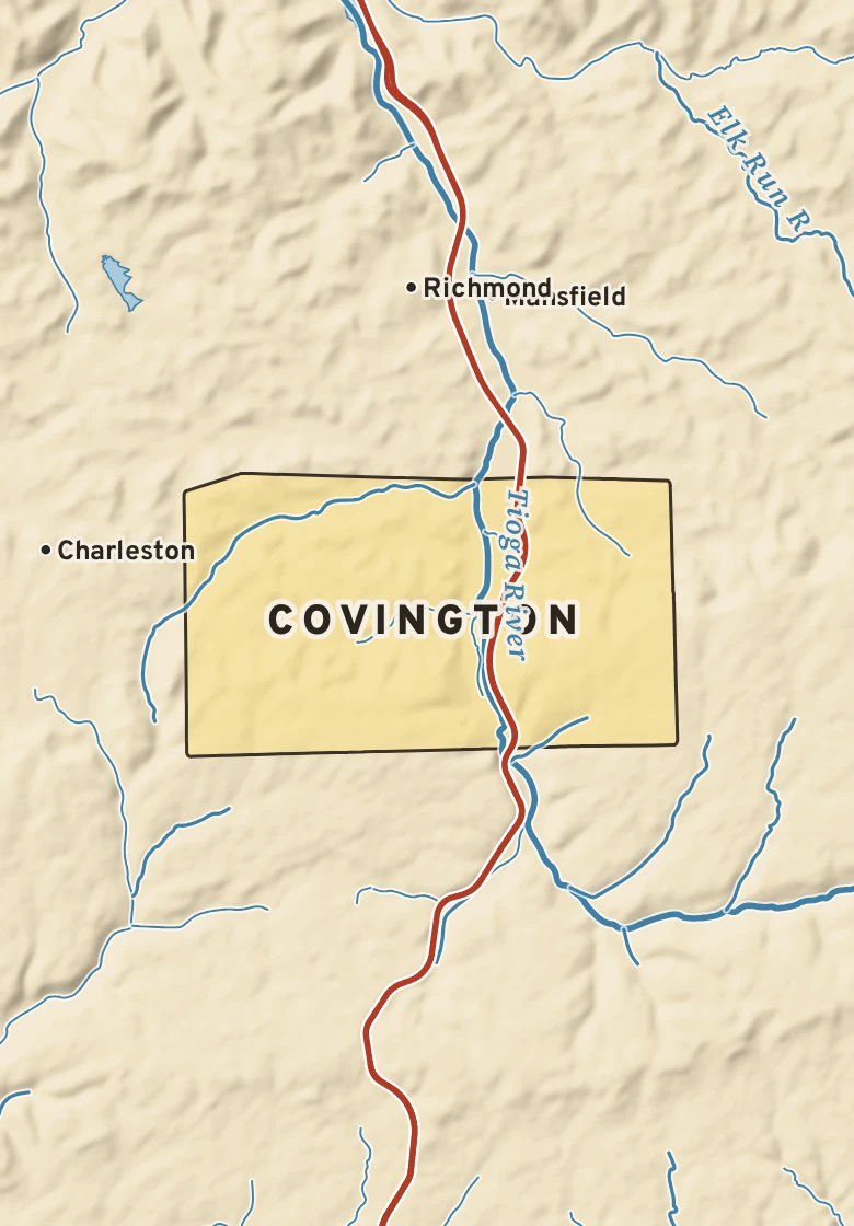 Atlas plate of Covington, Pennsylvania.