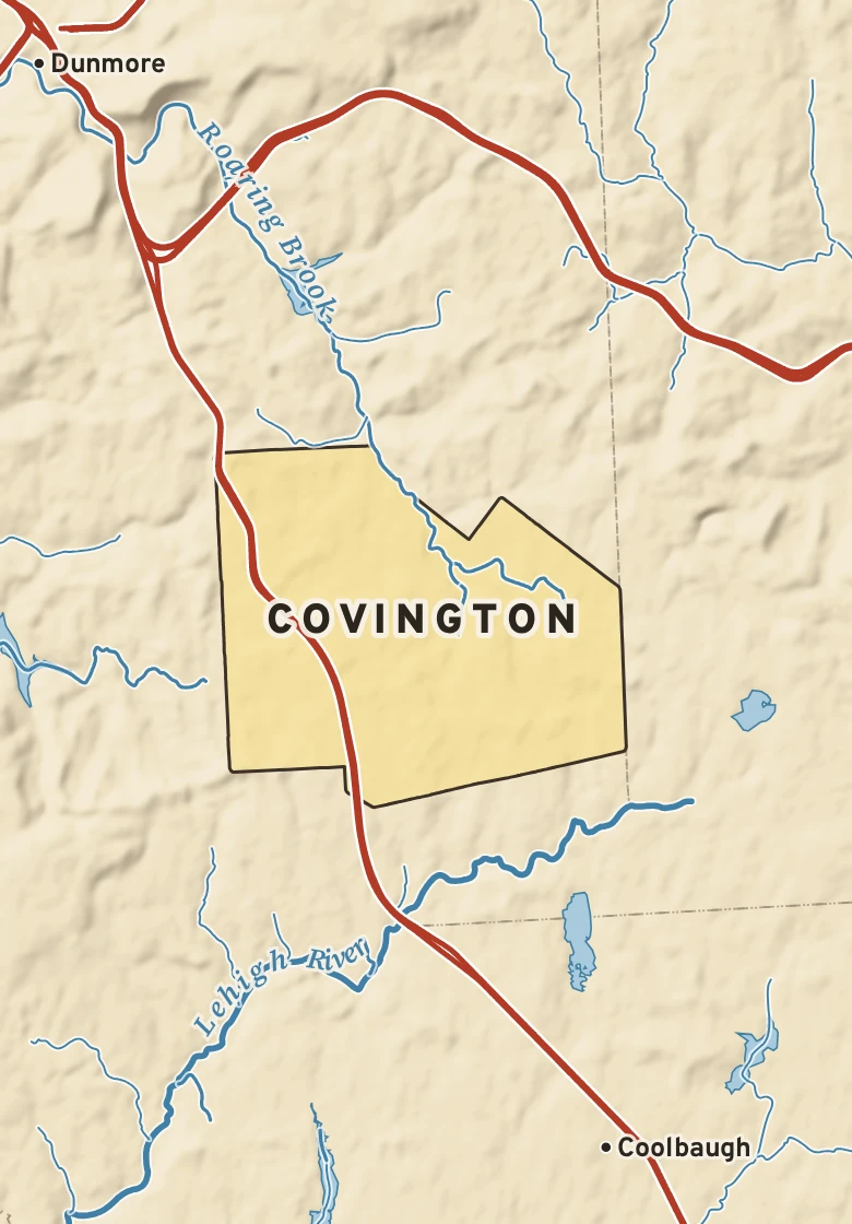 Atlas plate of Covington, Pennsylvania.