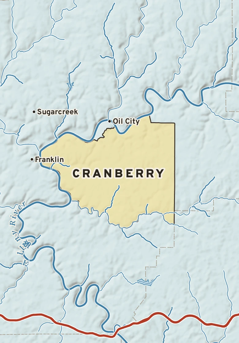 Atlas plate of Cranberry, Pennsylvania.