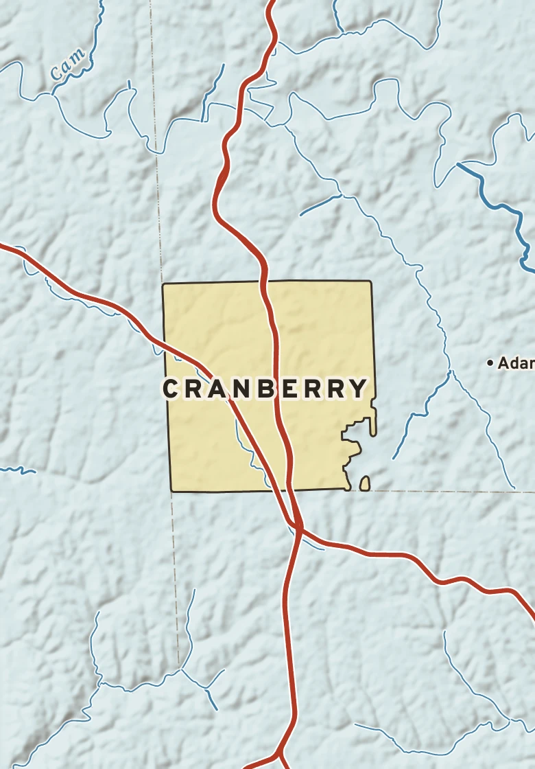 Atlas plate of Cranberry, Pennsylvania.
