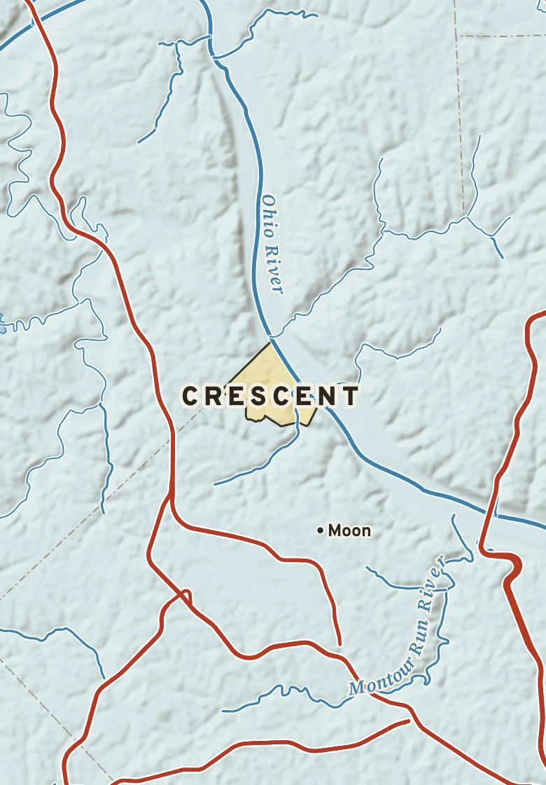 Atlas plate of Crescent, Pennsylvania.