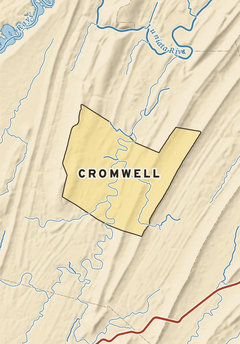 Atlas plate of Cromwell, Pennsylvania.